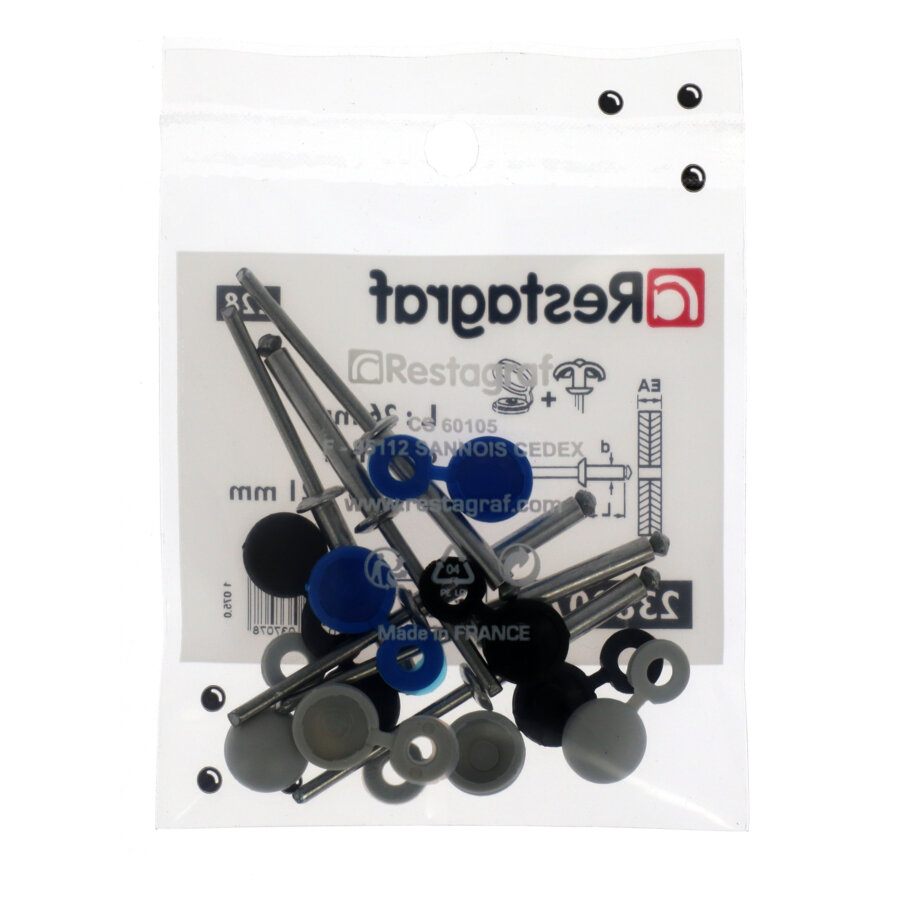 Rivetti Ciechi In Alluminio 4x8 Mm - Confezione Da 100 Pezzi, Estremità Aperta, Argento - Foto 8