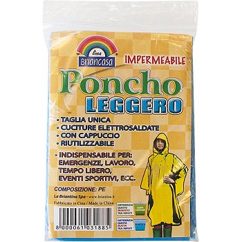 Poncho impermeabile leggero