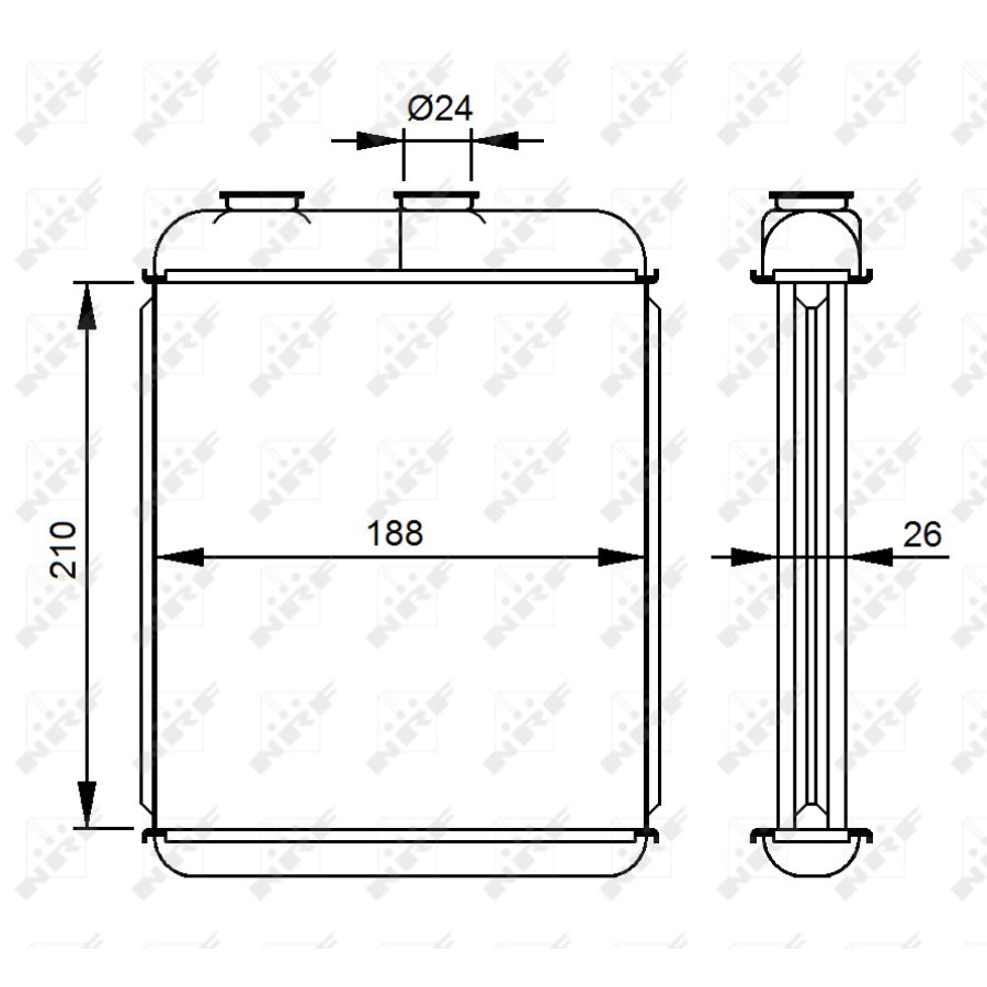 Scambiatore Di Calore Riscaldamento Abitacolo Nrf 53215 - Per Opel Astra