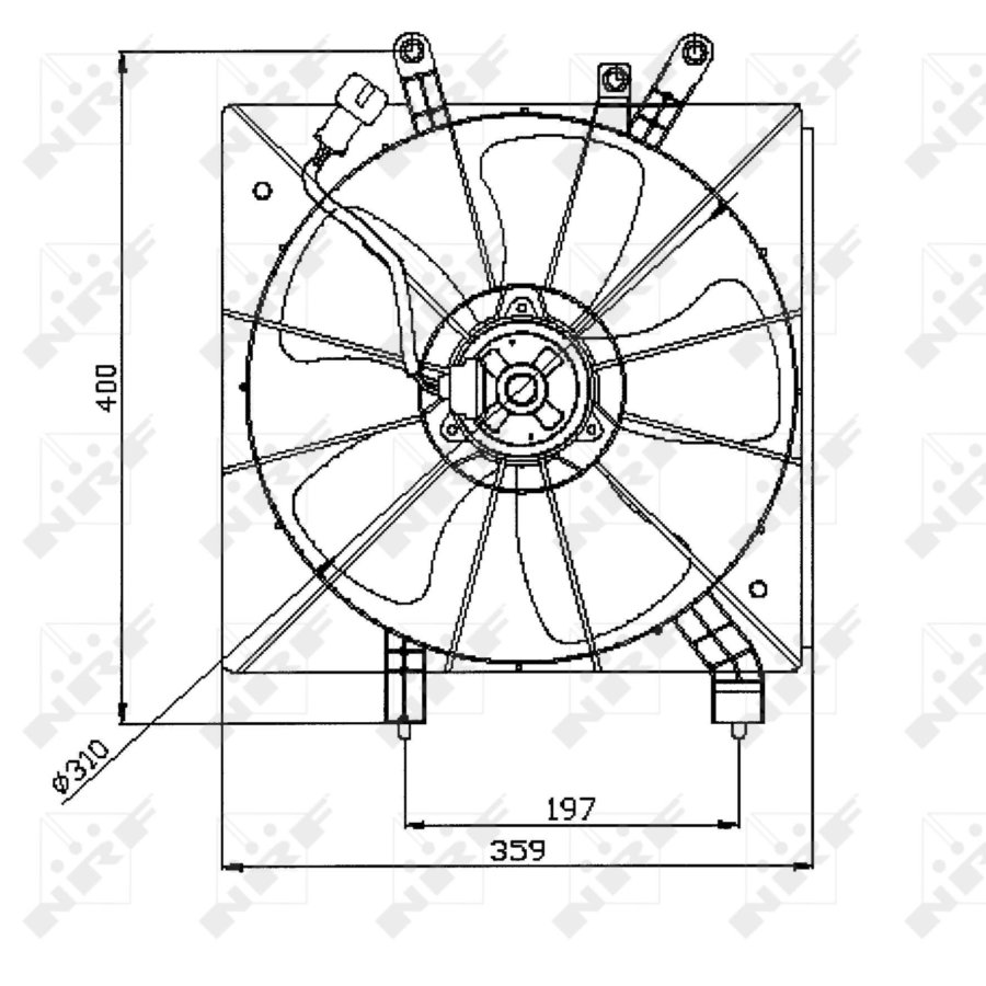 Nrf 47424 Ventola Di Raffreddamento Motore Per Audi A4 Avant, Q5 2.0 TDI (2007-2015)
