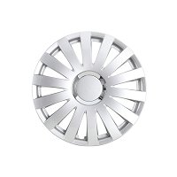 Farad Copricerchi Universali Bicolor 15 Pollici Argento/Rosso - Set Da 4 Con Inserti Intercambiabili, Made In Italy - 2