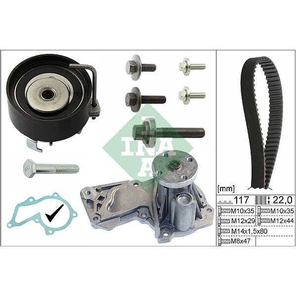 ONEKA]TKH002 Kit cinghia dentata con pompa acqua per Honda Accord 3.0L