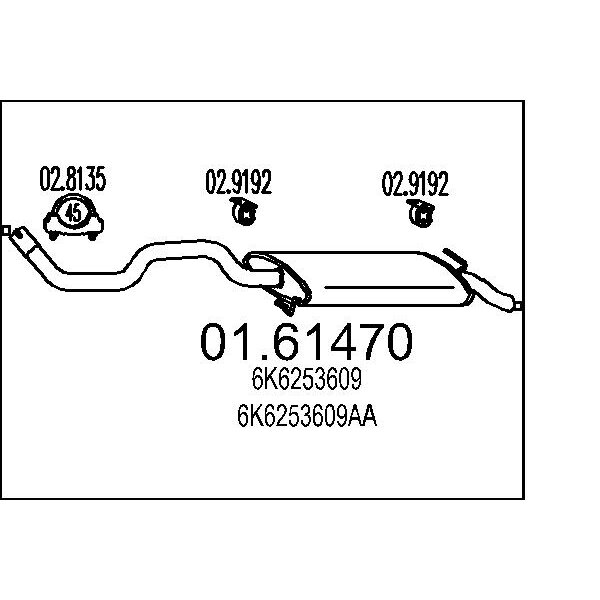 SILENZIATORE POSTERIORE DEL SISTEMA DI SCARICO BOSAL BOS281-227